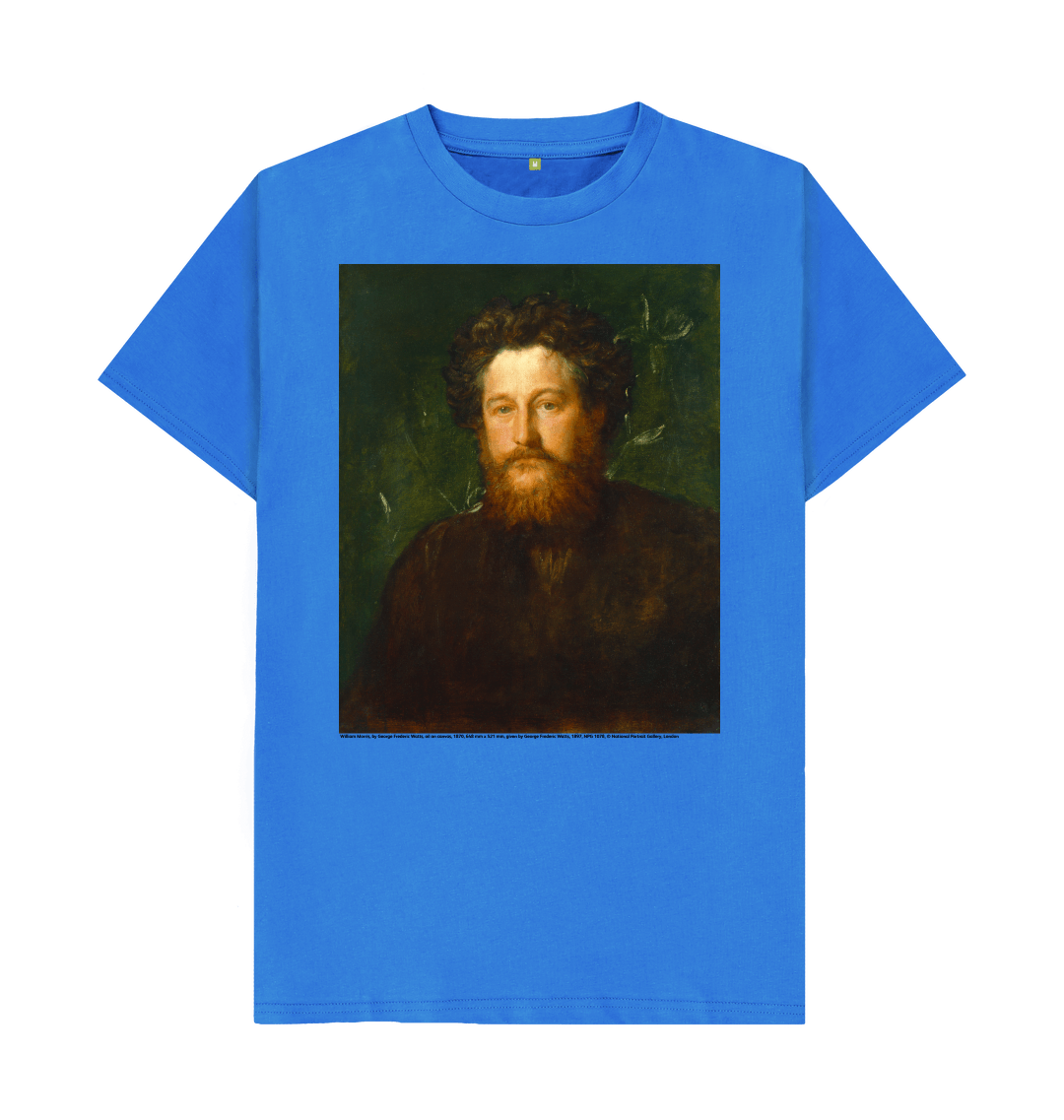 Bright blue printed t shirt front