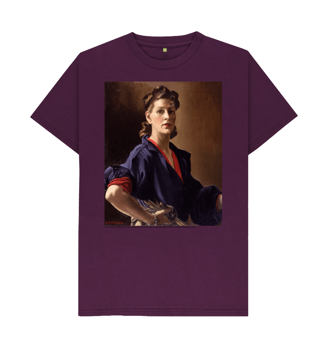 Purple printed t shirt front