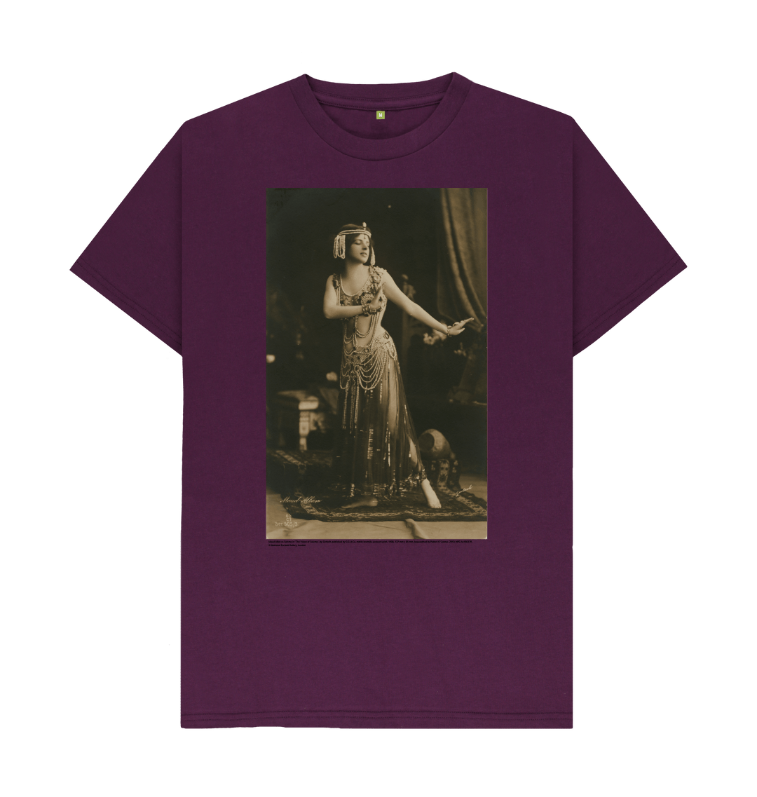 Purple printed t shirt front