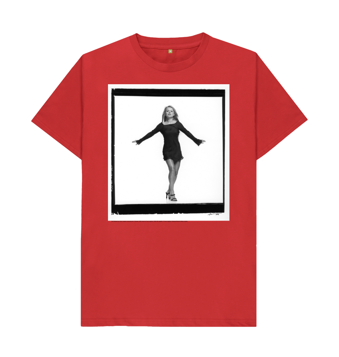 Red printed t shirt front