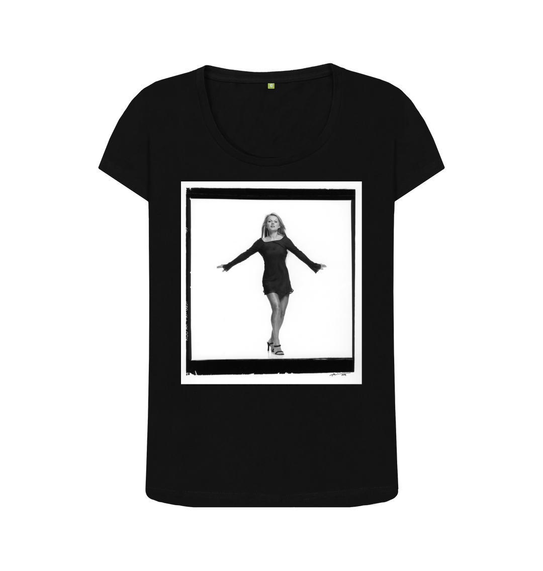 Black printed t shirt front