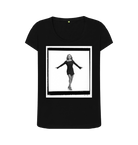 Black Printed T-shirt Front