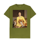 Moss Green Printed T-shirt Front