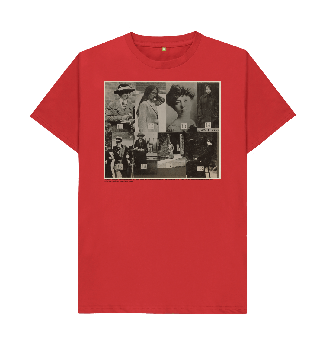 Red printed t shirt front