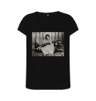 Black Printed T-shirt Front