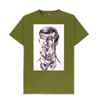 Moss Green Printed T-shirt Front