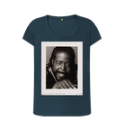 Denim Blue Printed T-shirt Front