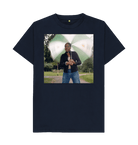 Navy Blue Printed T-shirt Front