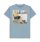 Stone Blue Printed T-shirt Front