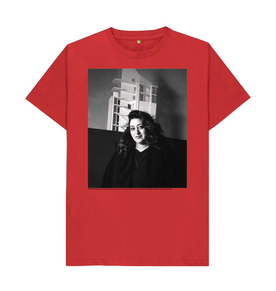 Red printed t shirt front