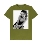 Moss Green Printed T-shirt Front