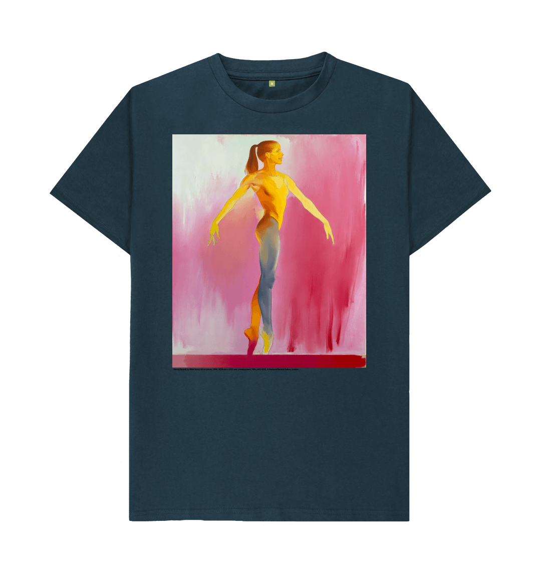 Denim blue printed t shirt front