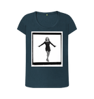 Denim Blue Printed T-shirt Front
