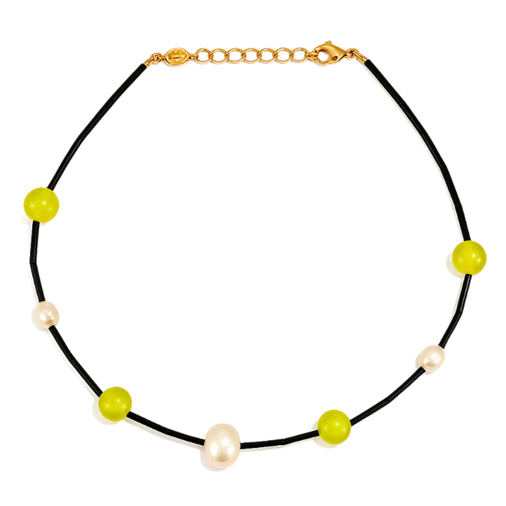 Orbit necklace citrine