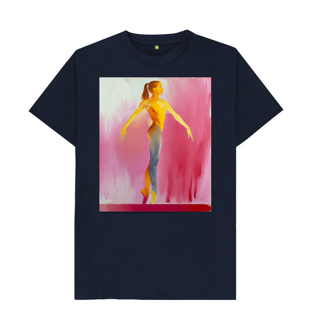 Navy blue printed t shirt front