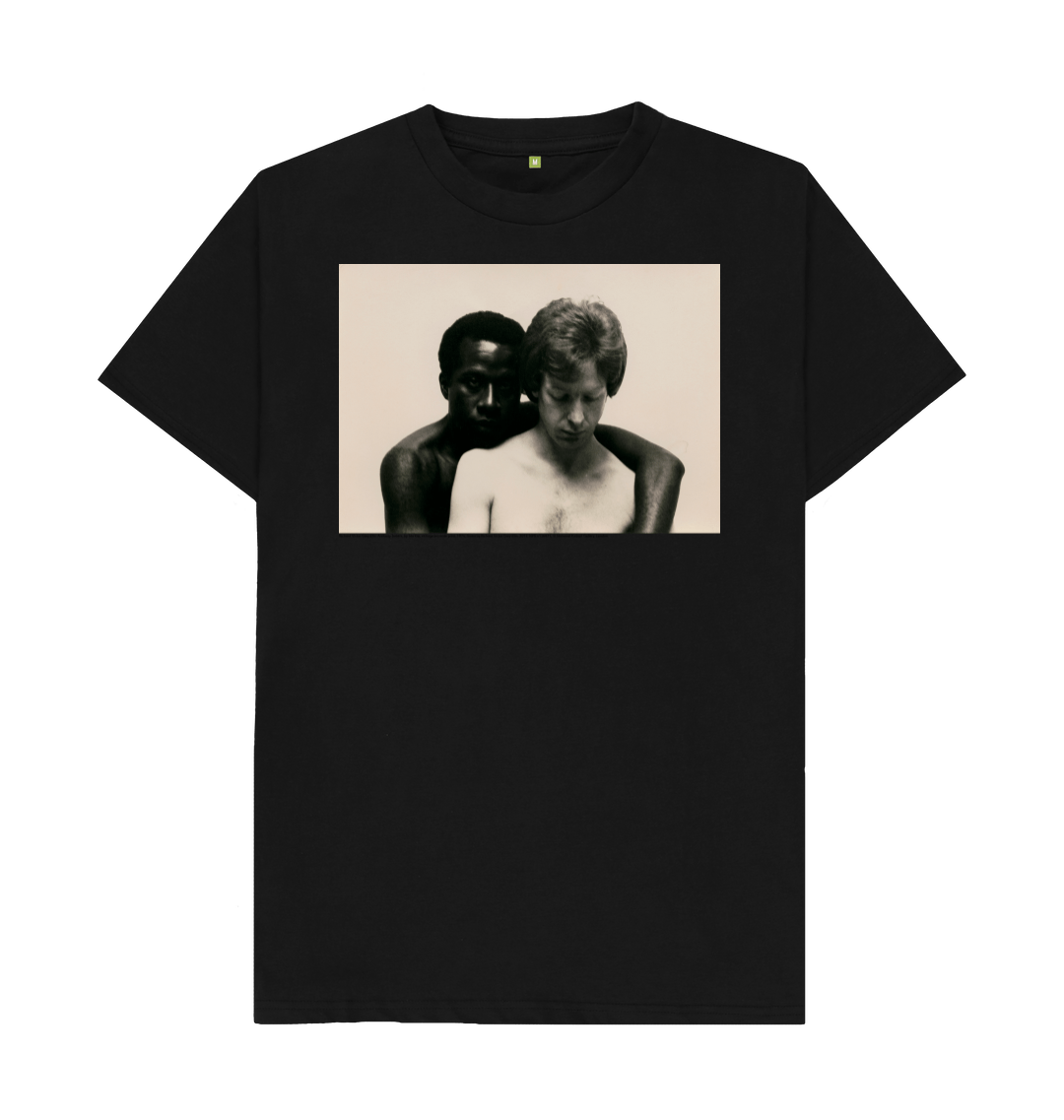 Black printed t shirt front