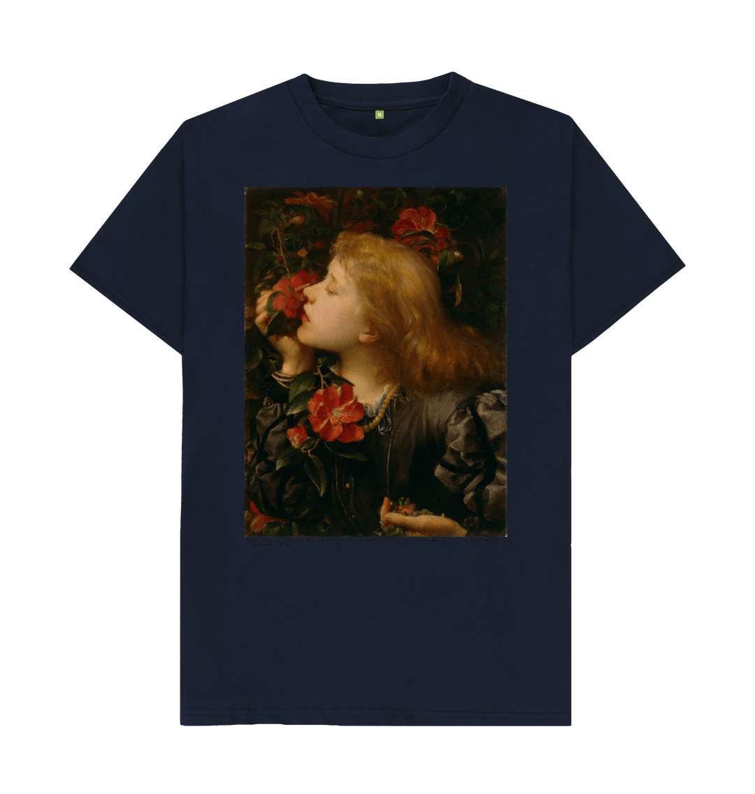 Navy blue printed t shirt front
