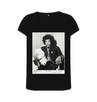 Black Printed T-shirt Front