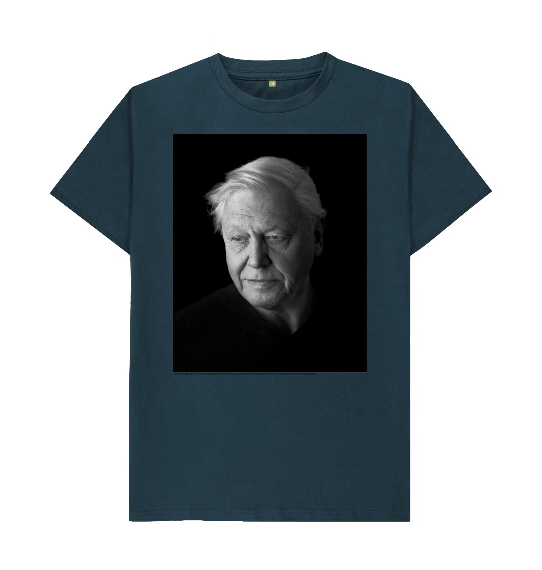 Denim blue printed t shirt front