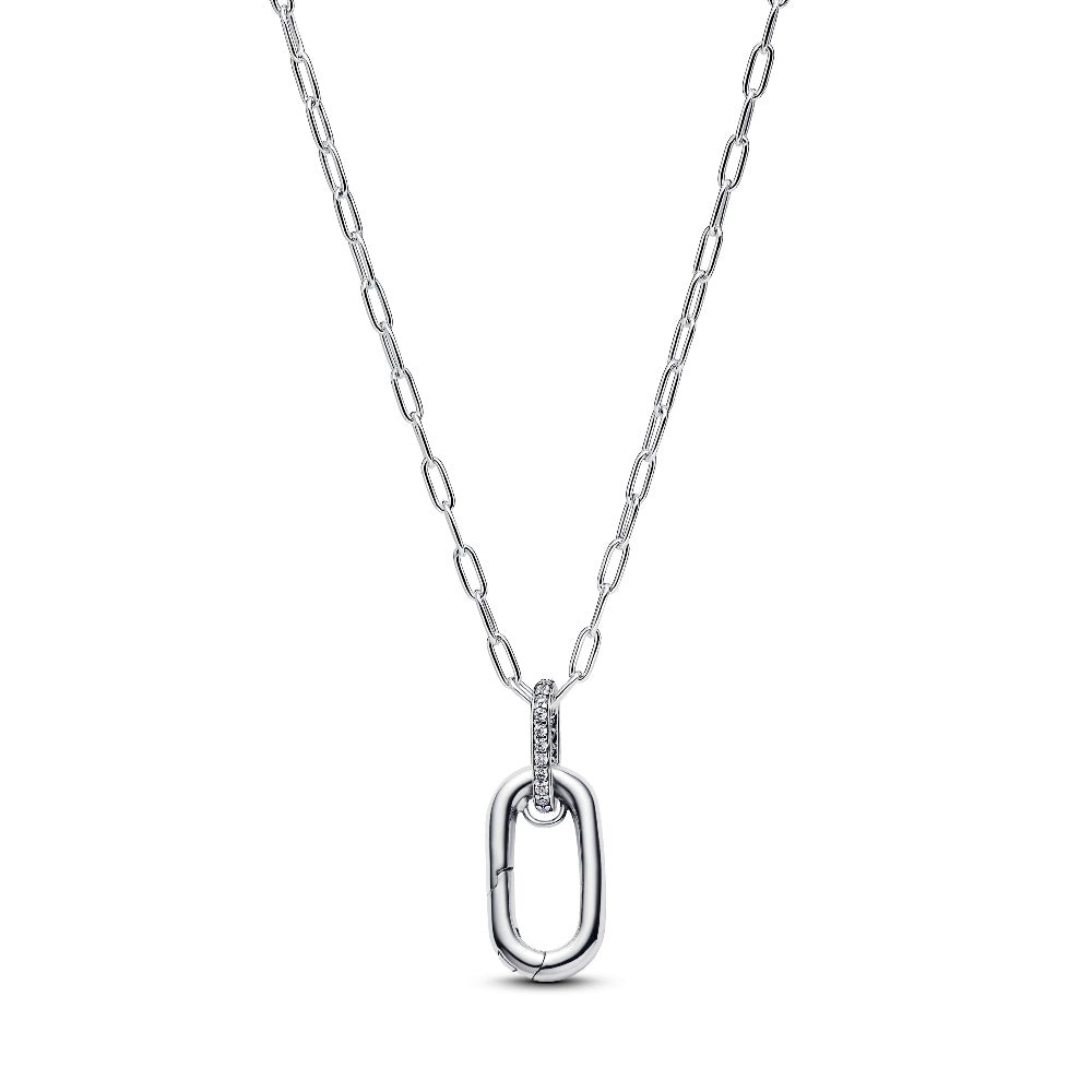 Pandora openable link silver pendant necklace