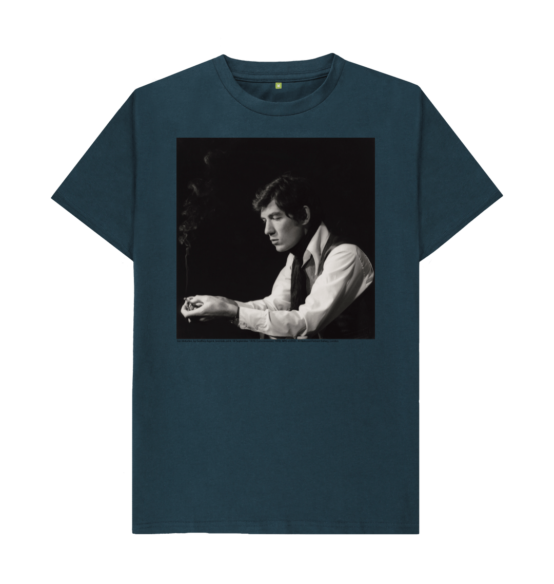 Denim blue printed t shirt front