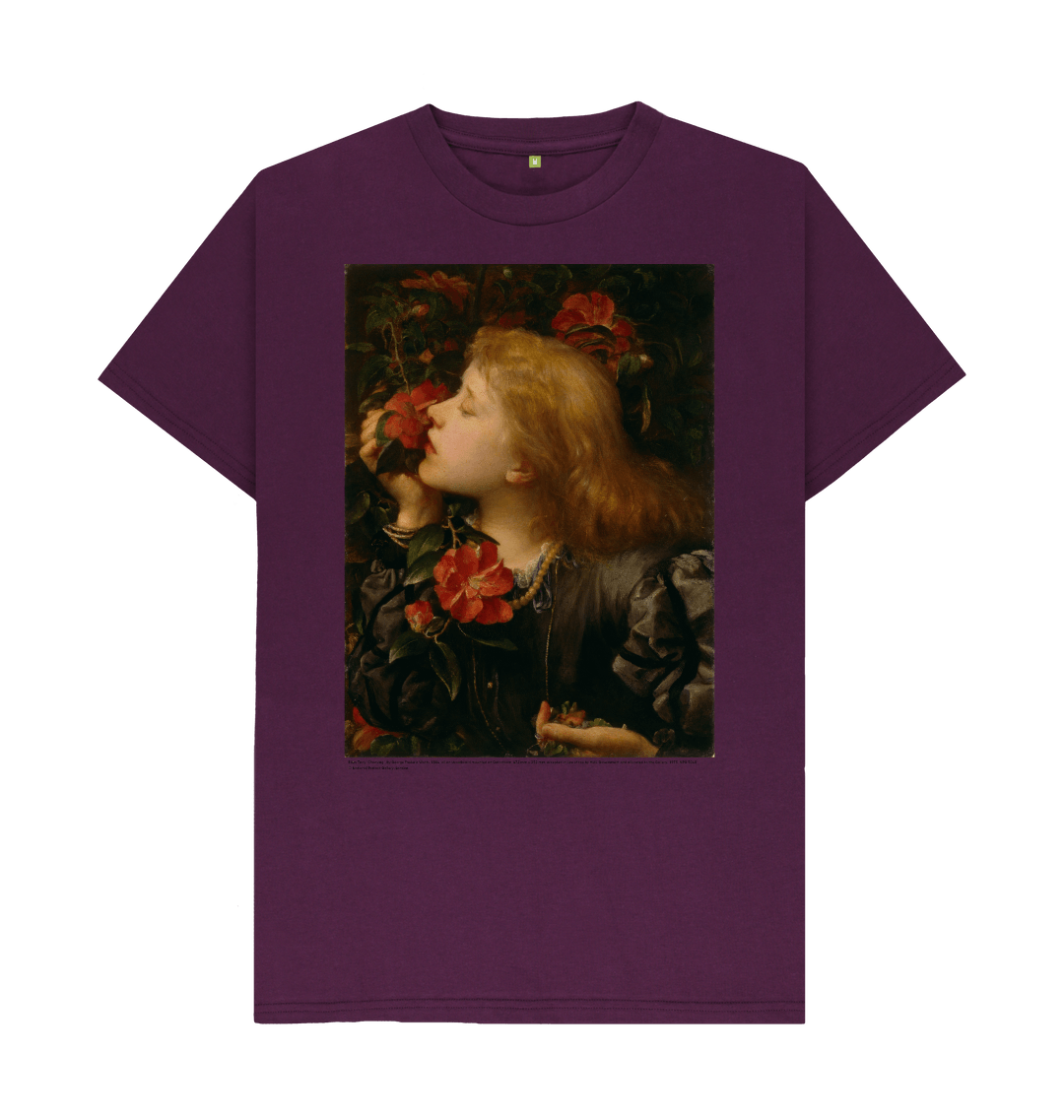 Purple printed t shirt front