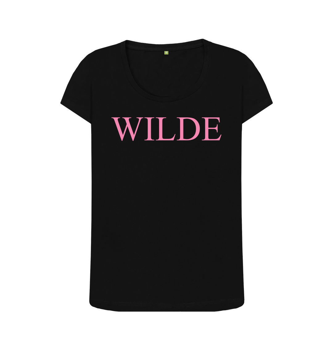Black printed t shirt front