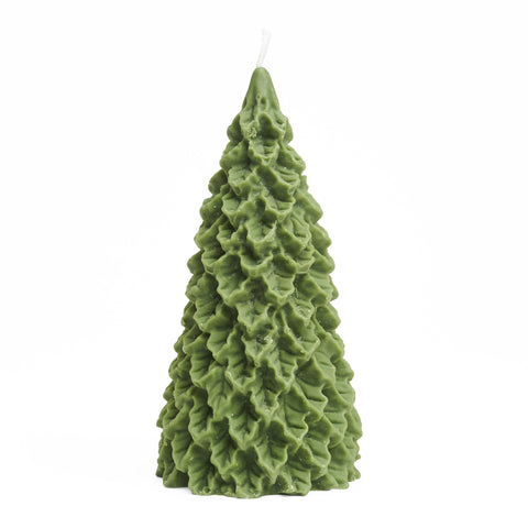 Green pine tree candle. 