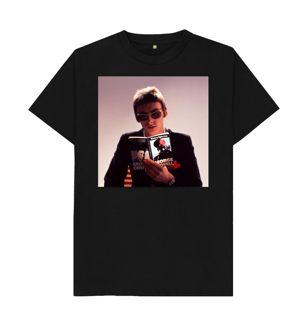 Black printed t shirt front