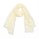 Cream-coloured scarf on a white background