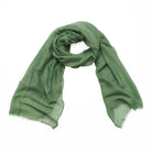Green scarf on a white background