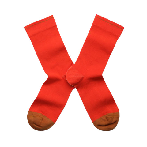 Plain, bright red socks.