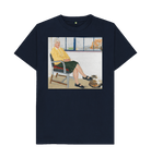 Navy Blue Printed T-shirt Front