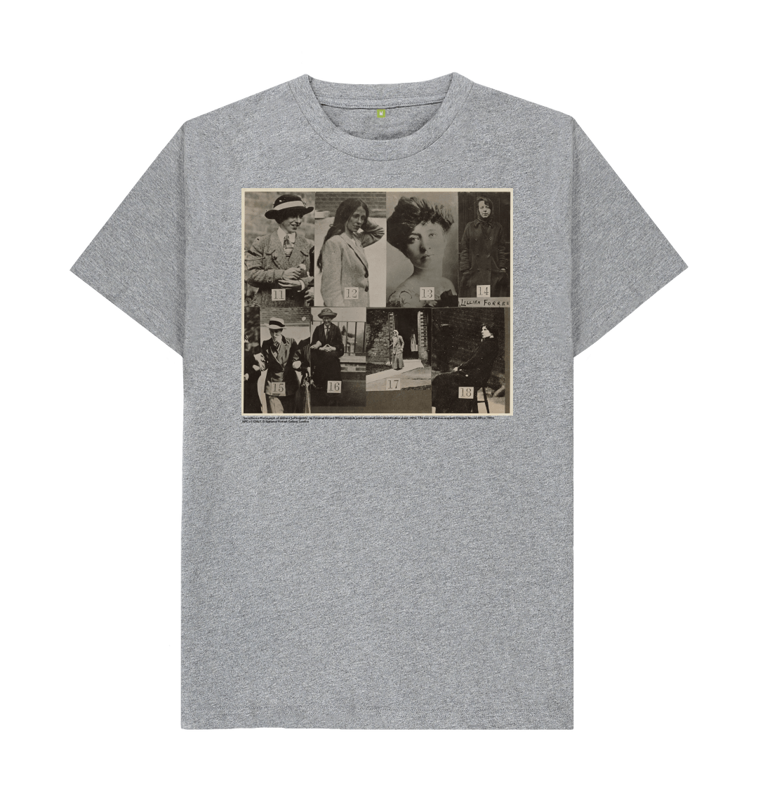Athletic grey printed t shirt front