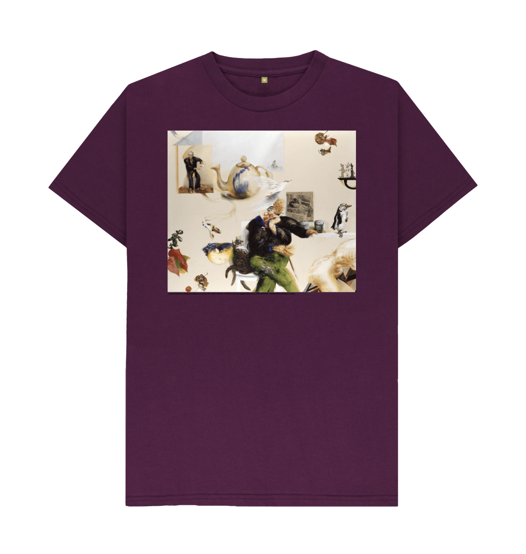 Purple printed t shirt front