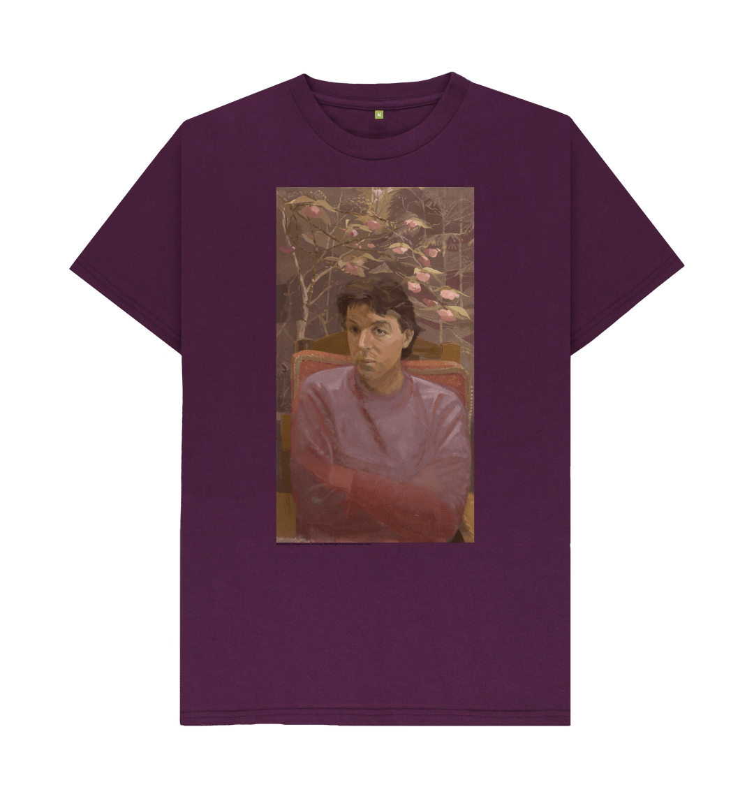 Purple printed t shirt front