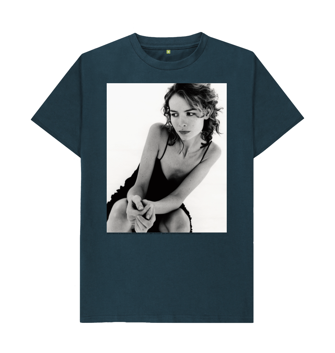 Denim blue printed t shirt front