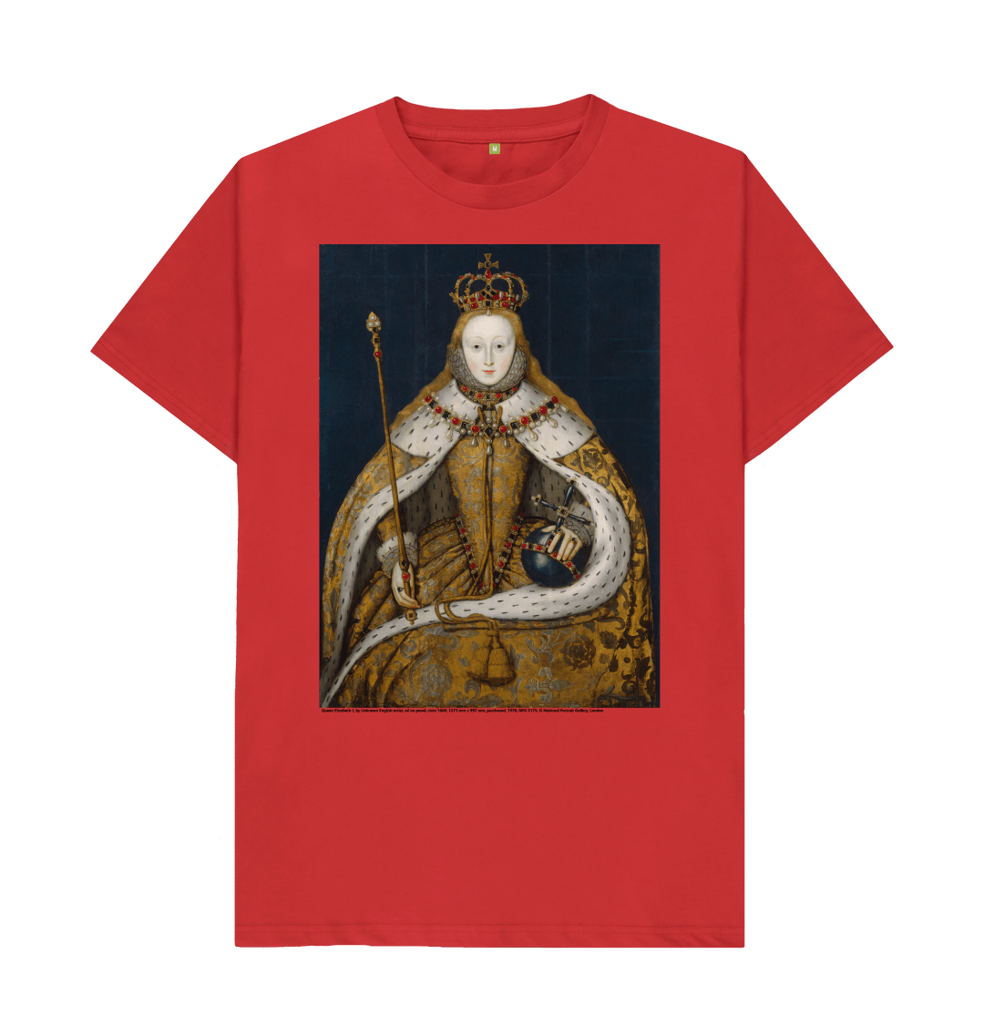 Red printed t shirt front