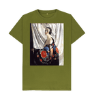 Moss Green Printed T-shirt Front