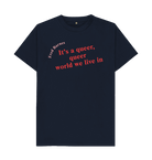 Navy Blue Printed T-shirt Front