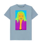 Stone Blue Printed T-shirt Front