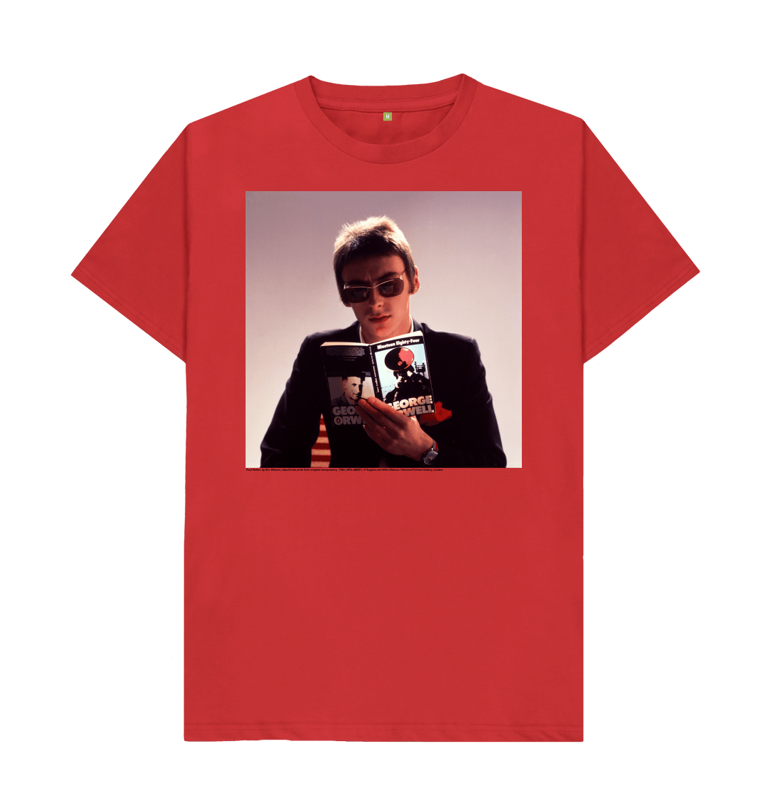 Red printed t shirt front