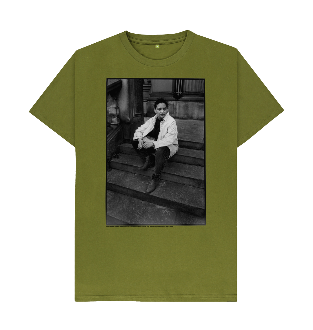 Moss green printed t shirt front