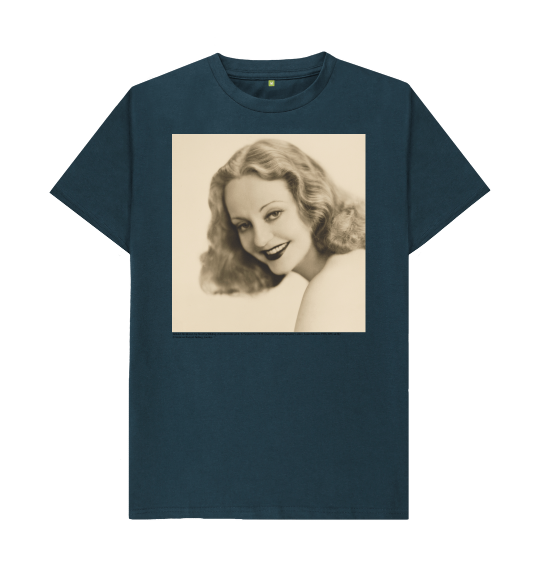 Denim blue printed t shirt front