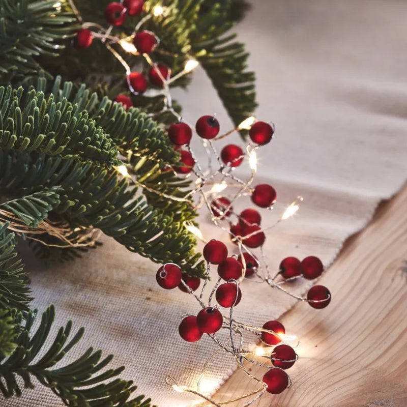 Red berry fairy lights