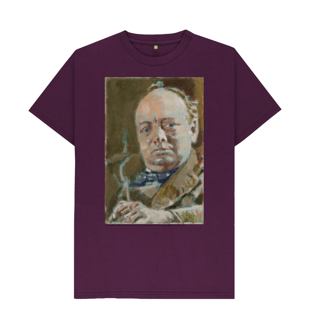Purple printed t shirt front