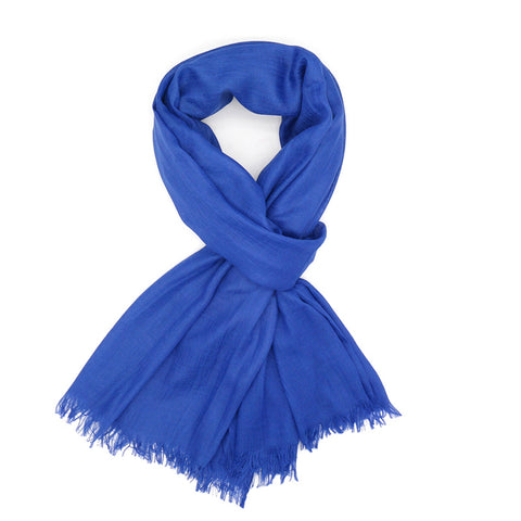 Royal Blue Plain Scarf