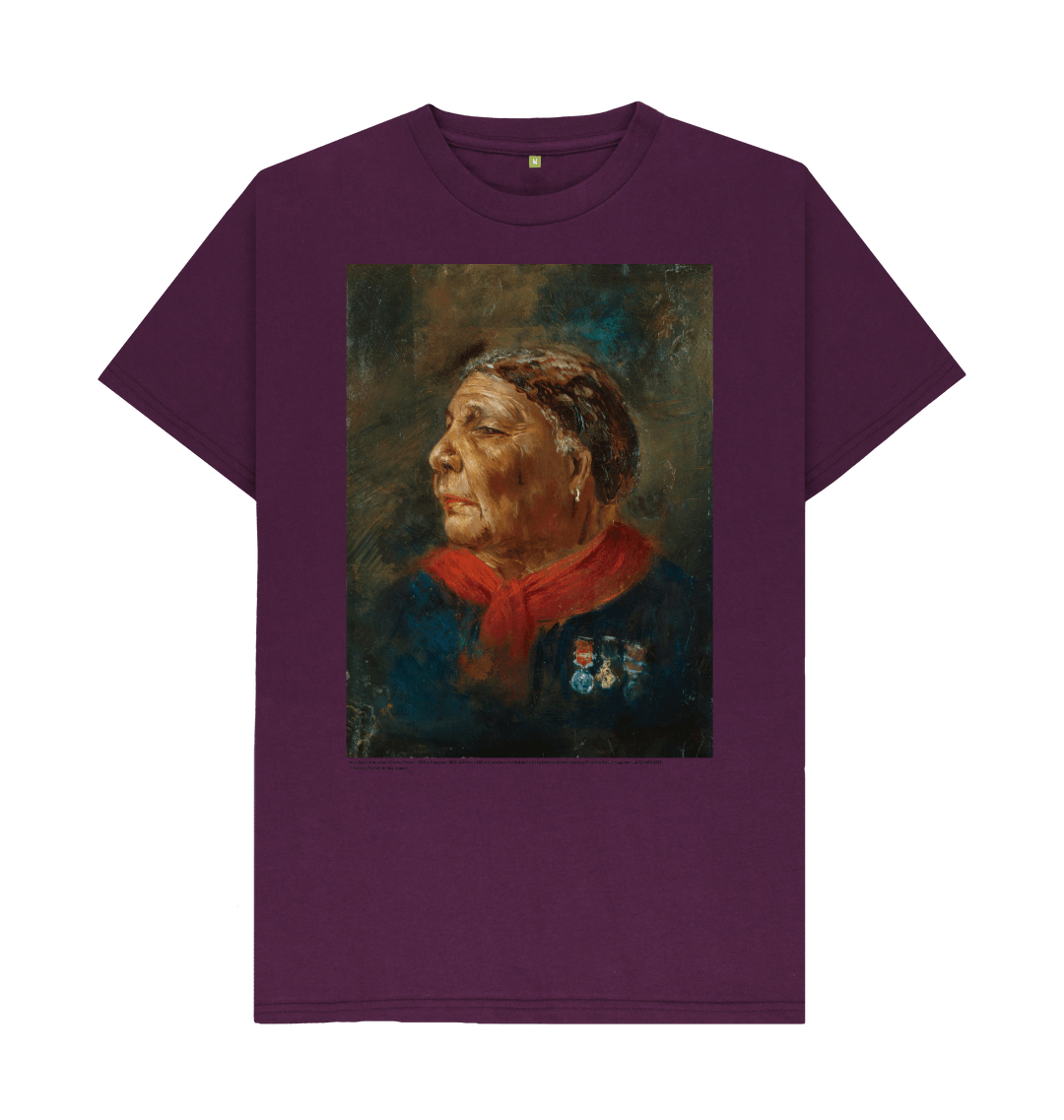 Purple printed t shirt front