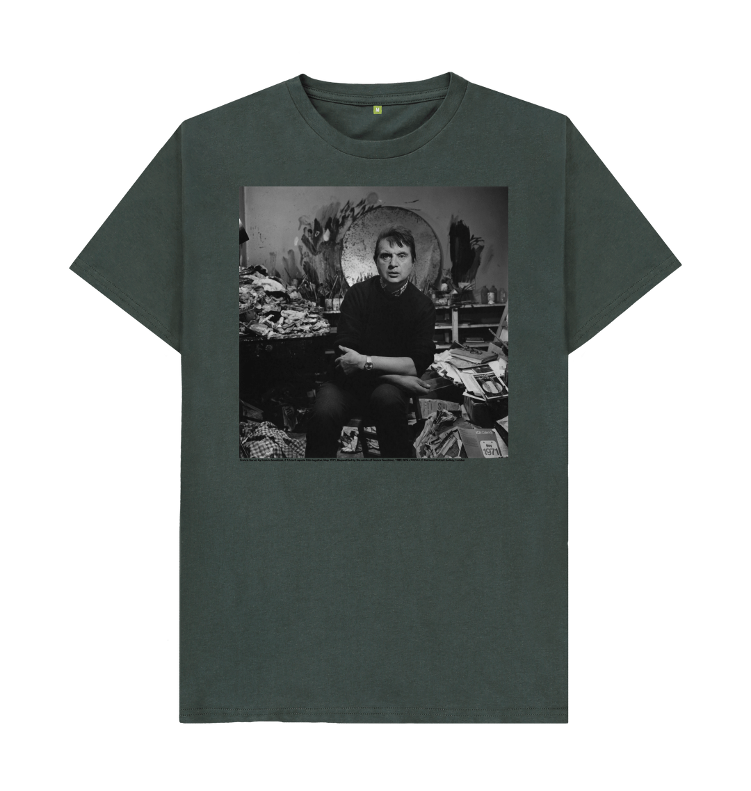 Dark grey printed t shirt front