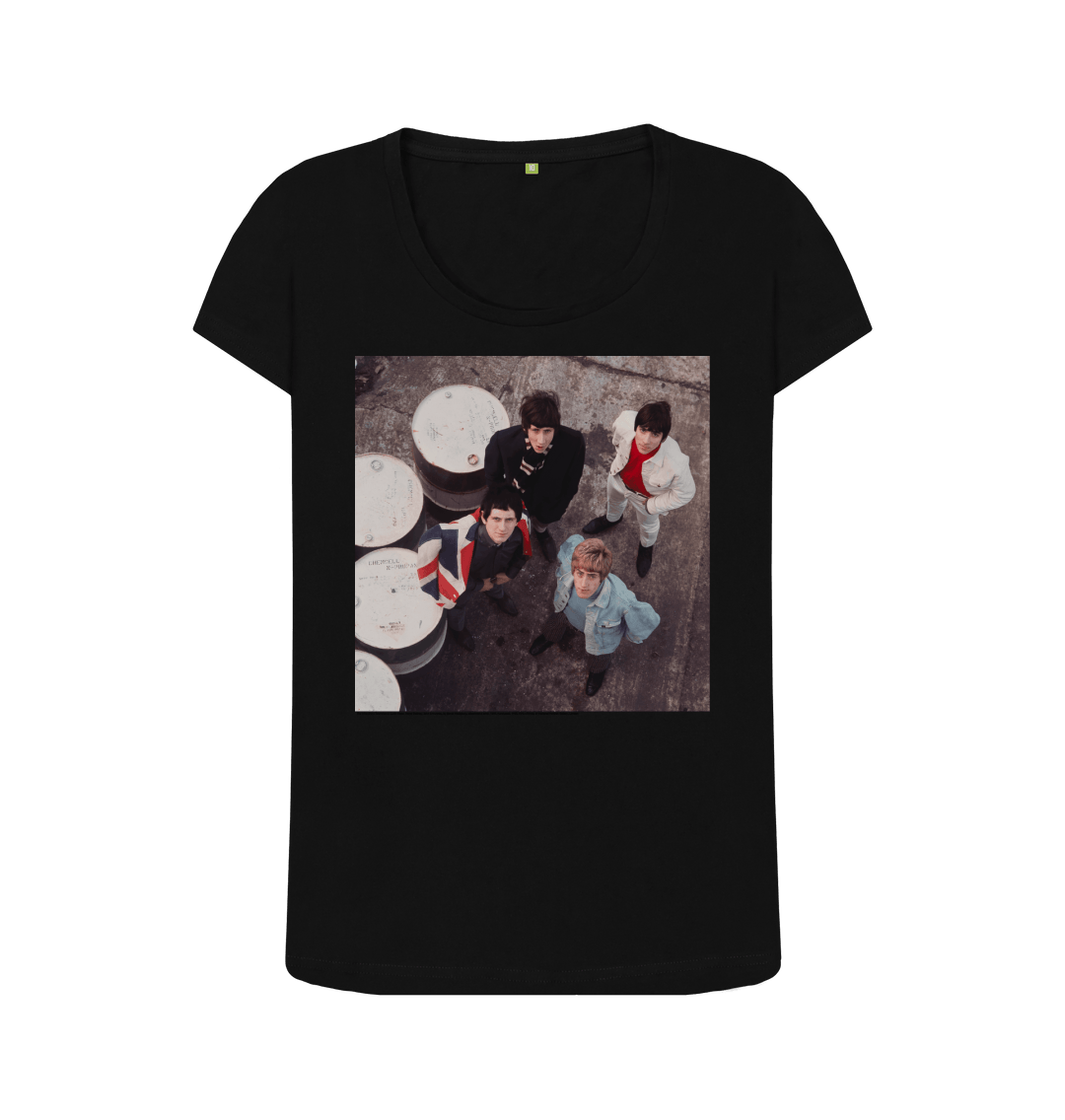 Black printed t shirt front